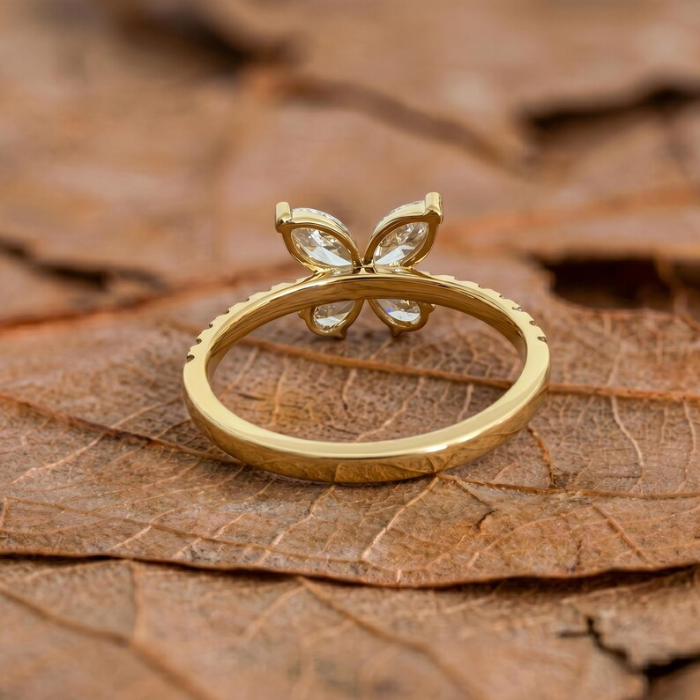 Picture of Gold Butterfly Diamond Ring