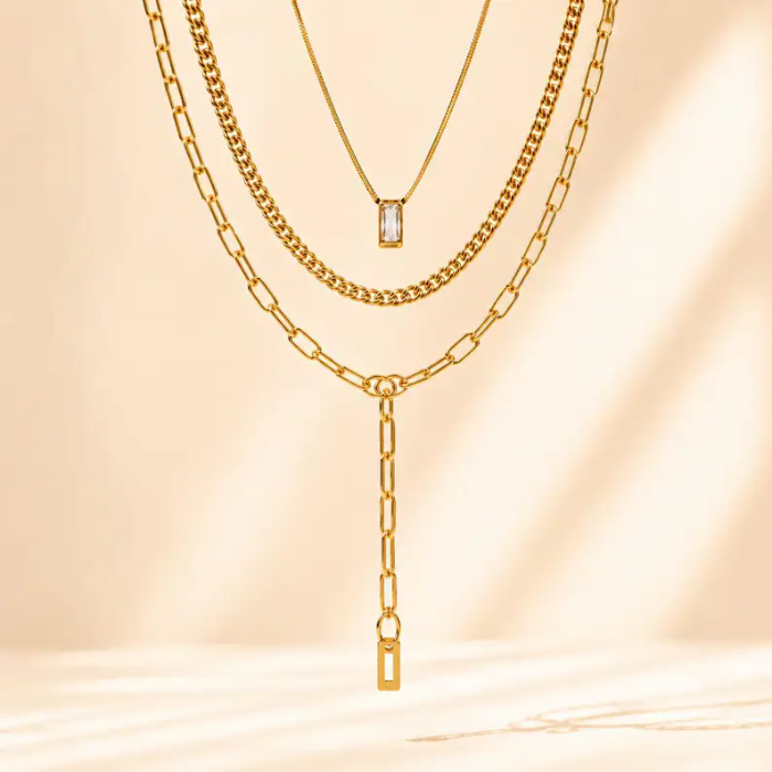 Picture of Gold Layered Y Necklace