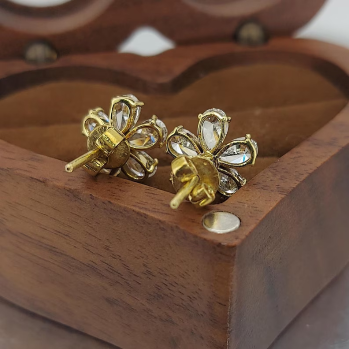 Picture of Flower Diamond Earrings