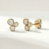 Picture of Gold Diamond Cluster Stud Earrings