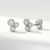 Picture of Gold Diamond Cluster Stud Earrings