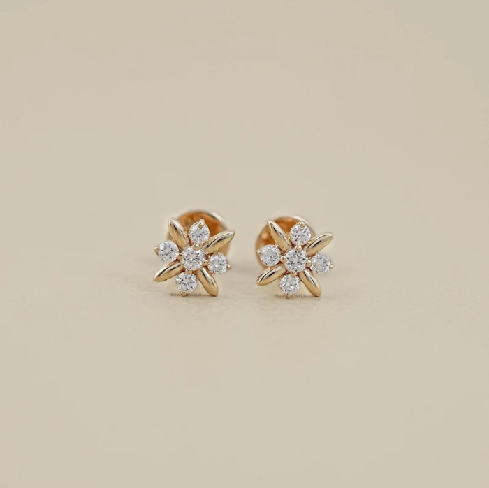 Picture of Diamond Cluster Stud Earring
