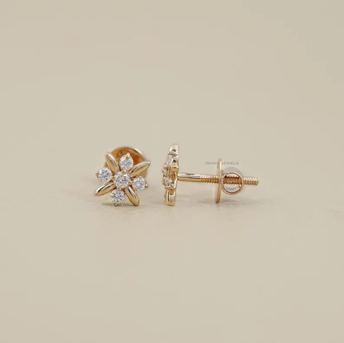 Picture of Diamond Cluster Stud Earring