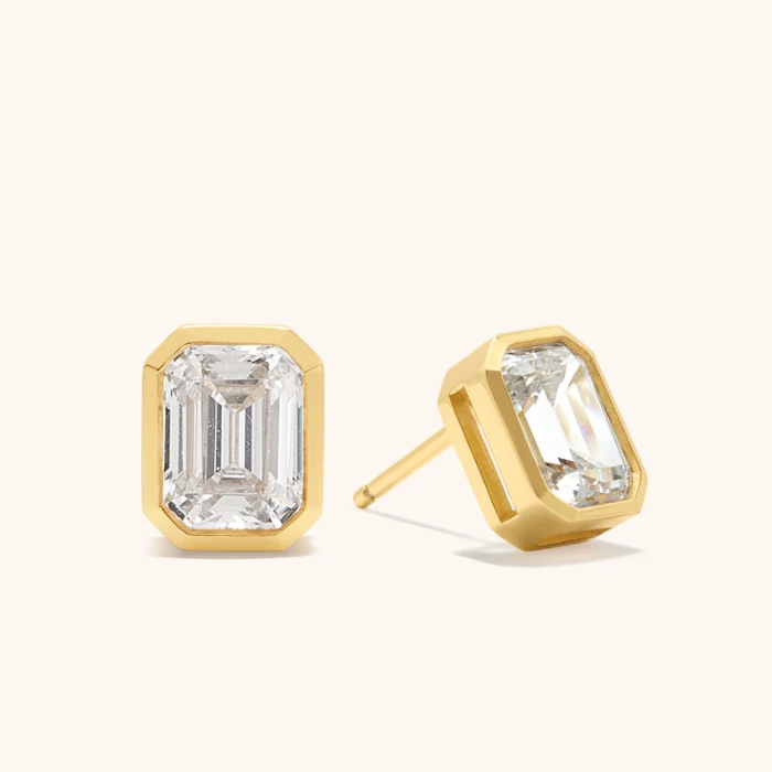 Picture of Elegant Emerald Cut Studs