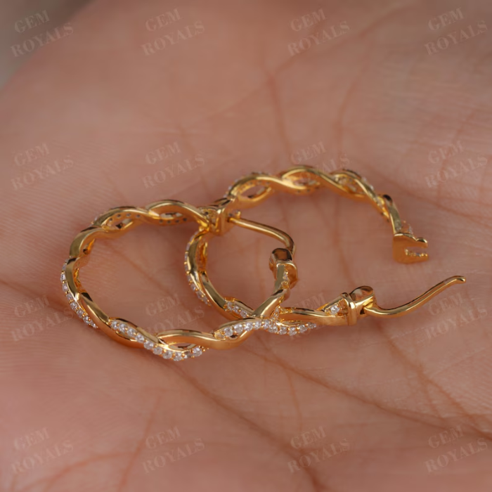 Picture of Twisted Hoop Earrings