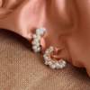 Picture of Chunky Pearl Hoop Fashion Earrings