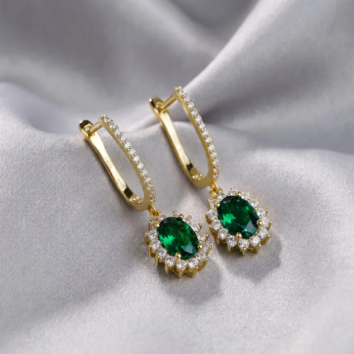Picture of Emerald Drop Earrings