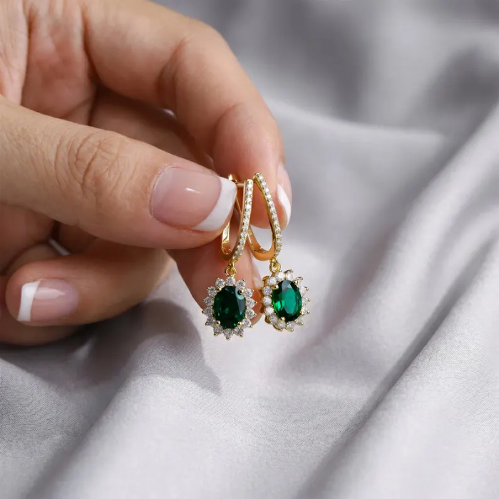 Picture of Emerald Drop Earrings