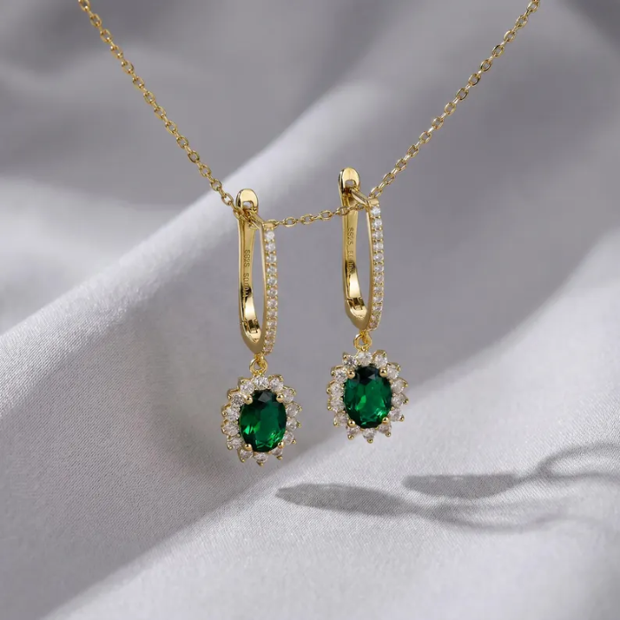 Picture of Emerald Drop Earrings
