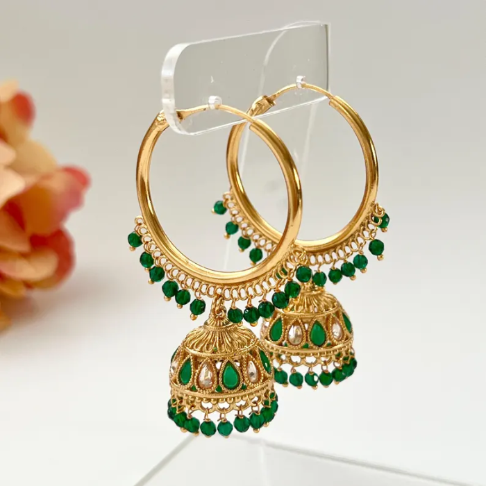 Picture of Jhumka Earrings Gold Hoop Earrings