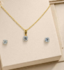 Picture of Gold Solitaire Pendant Set