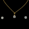 Picture of Gold Solitaire Pendant Set