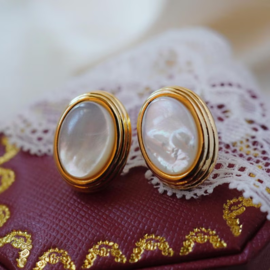 Picture of Vintage-Inspired Mother of Pearl Earrings