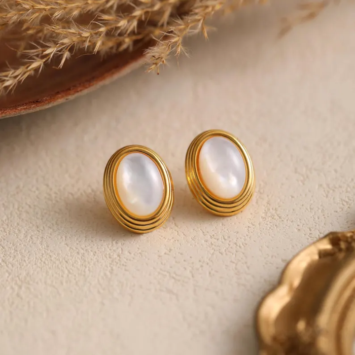 Picture of Vintage-Inspired Mother of Pearl Earrings