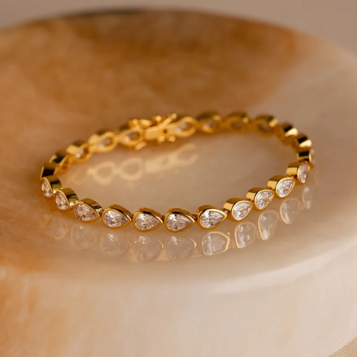 Picture of Pear Diamond Tennis Bracelet