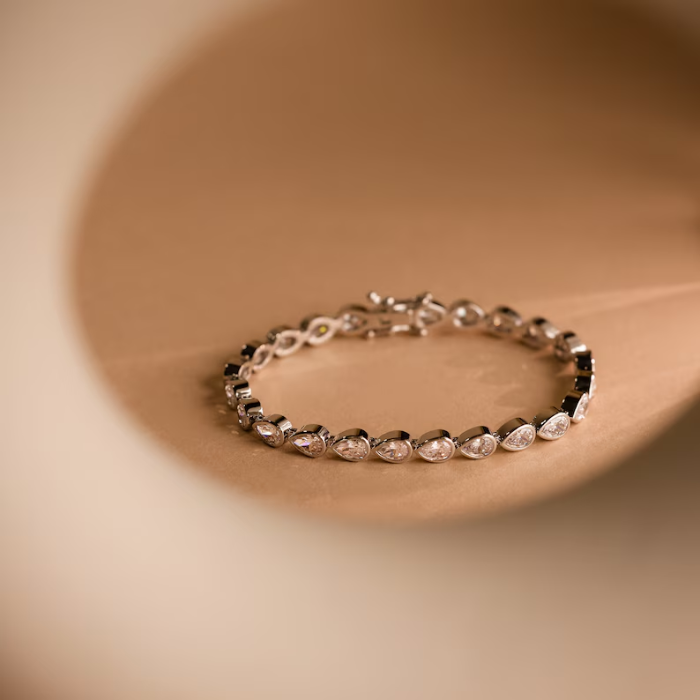 Picture of Pear Diamond Tennis Bracelet