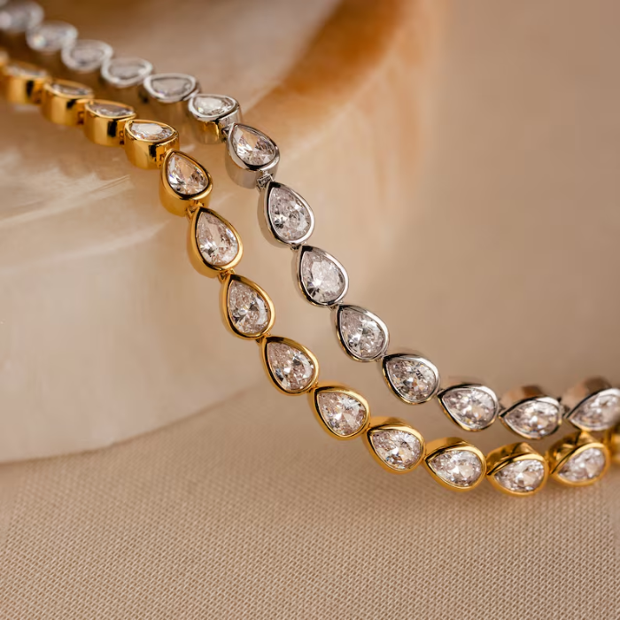 Picture of Pear Diamond Tennis Bracelet