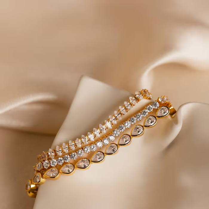 Picture of Pear Diamond Tennis Bracelet