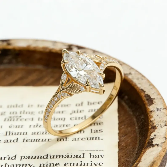 Picture of Marquise Moissanite Engagement Ring