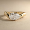 Picture of Lab Diamond Sculpted Wave Solitaire Ring