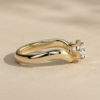 Picture of Lab Diamond Sculpted Wave Solitaire Ring