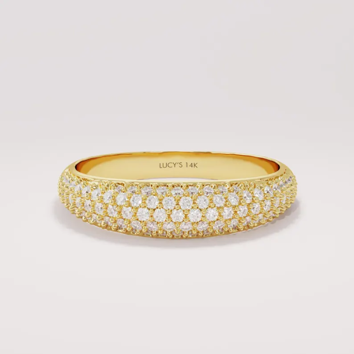 Picture of Pave Diamond Solitaire Ring