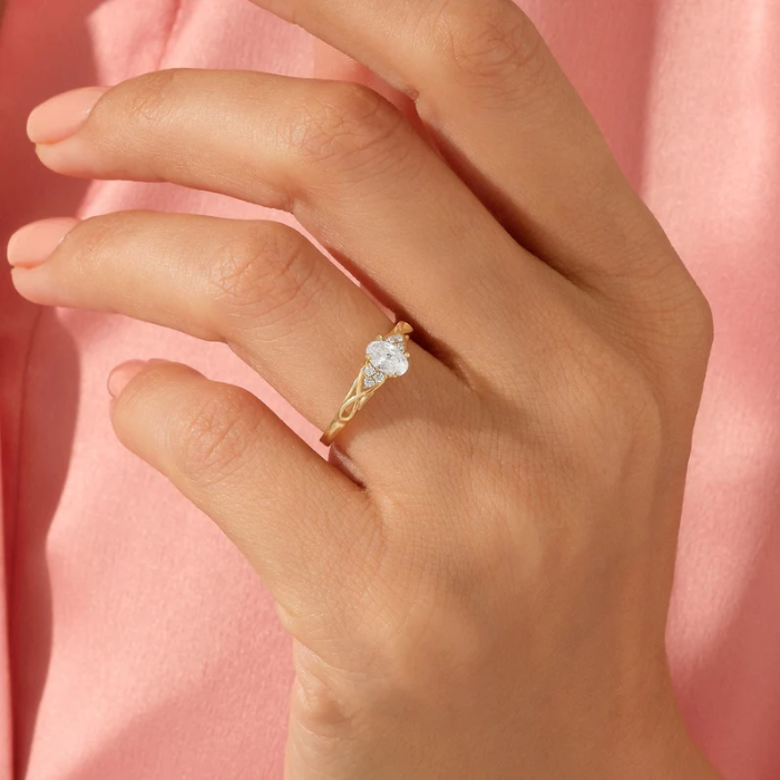 Picture of Side Stone Solitaire Ring