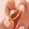 Picture of Side Stone Solitaire Ring