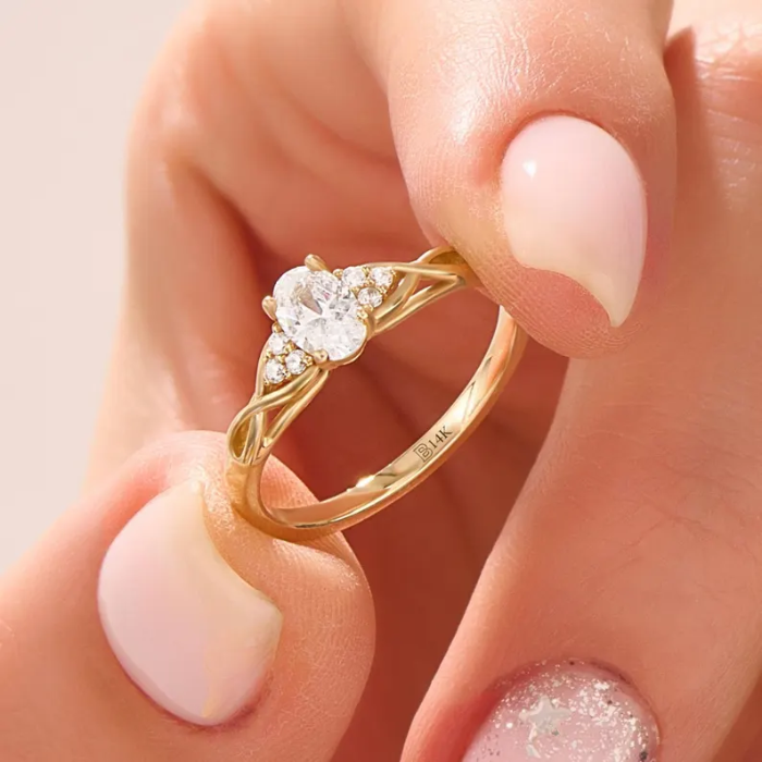 Picture of Side Stone Solitaire Ring