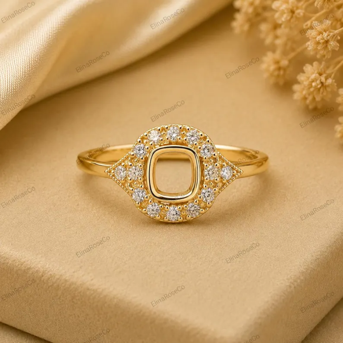 Picture of Cushion Cut Semi Mount Ring