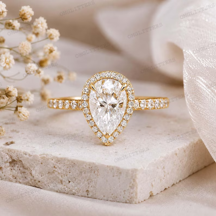 Picture of Pear Shape Halo Ring