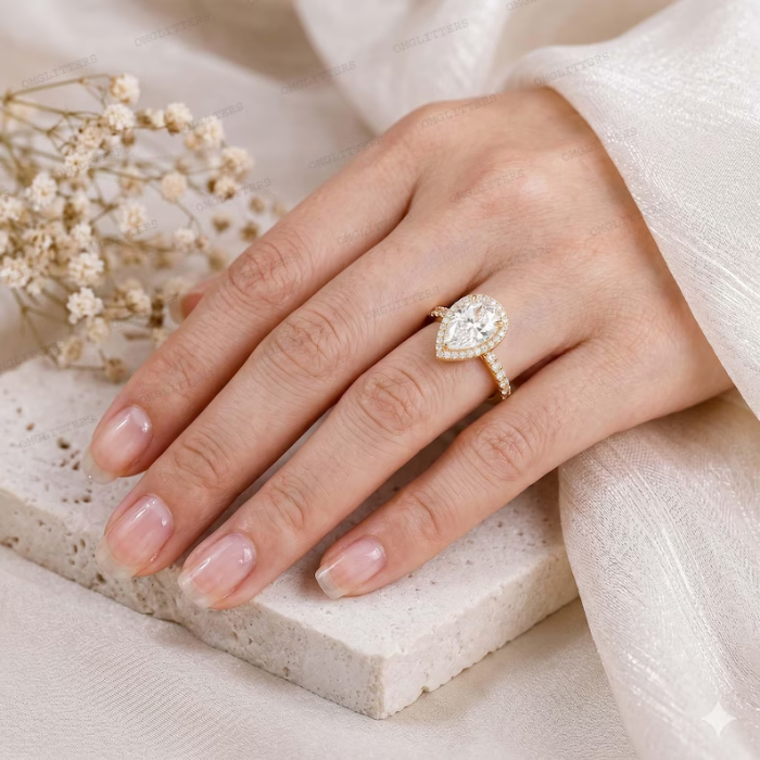 Picture of Pear Shape Halo Ring