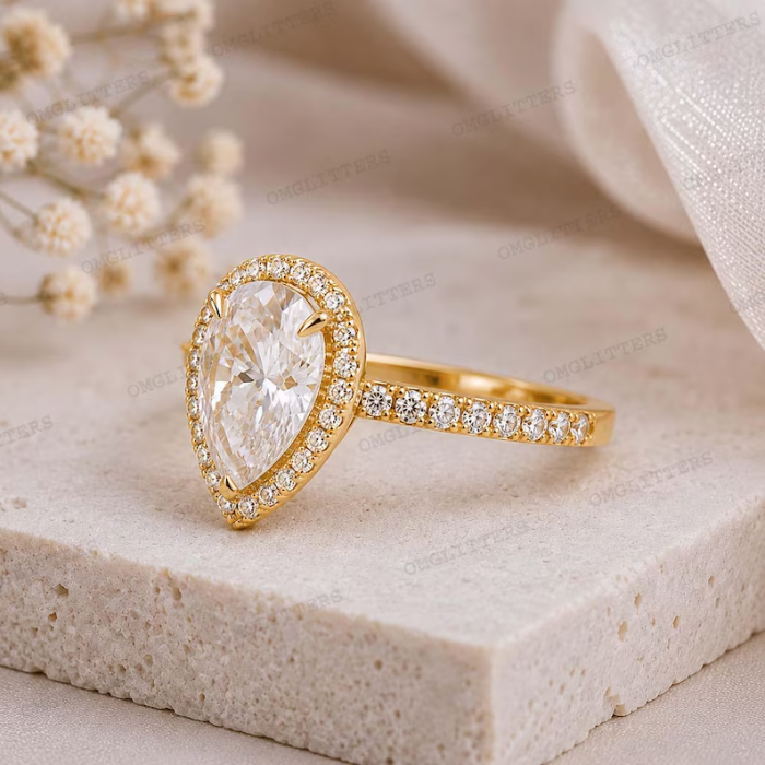 Picture of Pear Shape Halo Ring