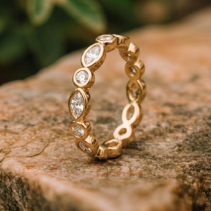 Picture of Full Bezel Diamond Ring