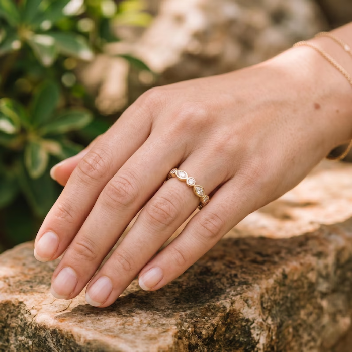 Picture of Full Bezel Diamond Ring