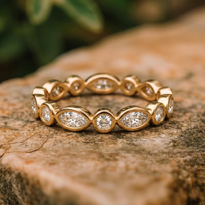 Picture of Full Bezel Diamond Ring