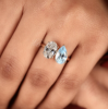Picture of Pear & Oval Toi et Moi Ring