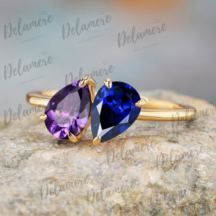 Picture of Sapphire Toi et Moi Ring