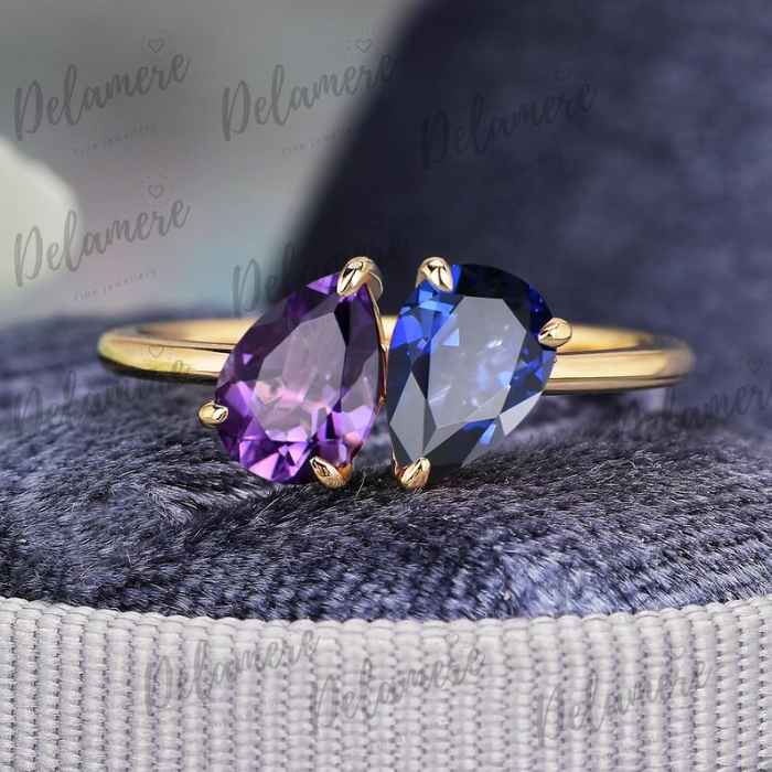Picture of Sapphire Toi et Moi Ring